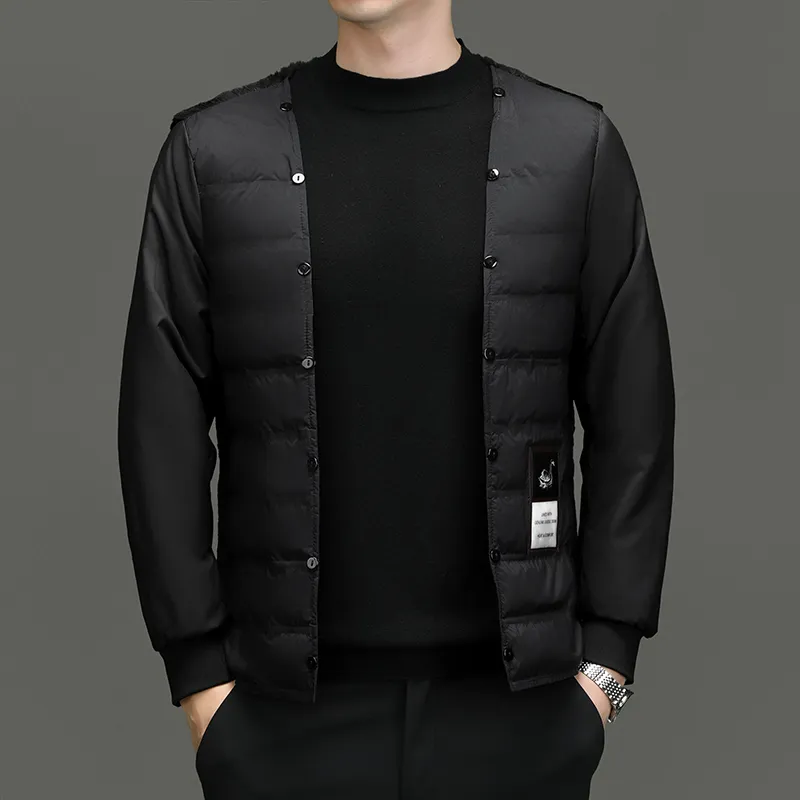 PIERRE CARDIN Leather Jacket Men's Black-7
