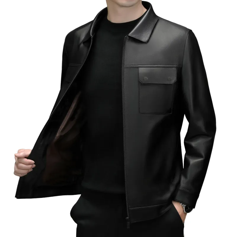 PIERRE CARDIN Leather Jacket Men's-1