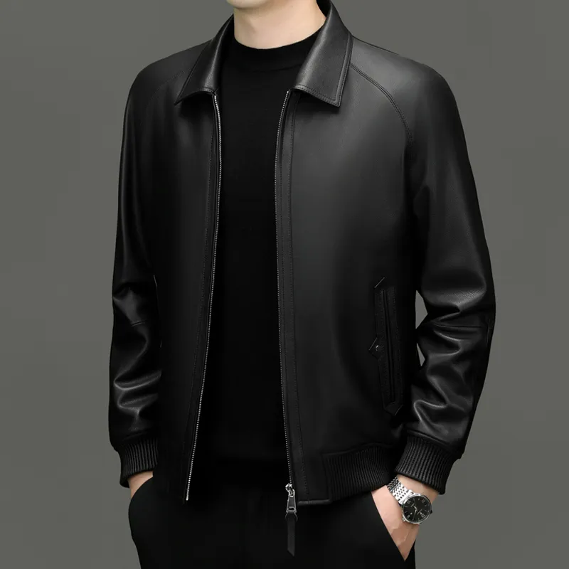PIERRE CARDIN Leather Jacket Men's-4