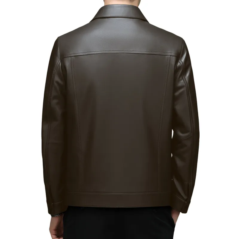 PIERRE CARDIN Leather Jacket Men's-5