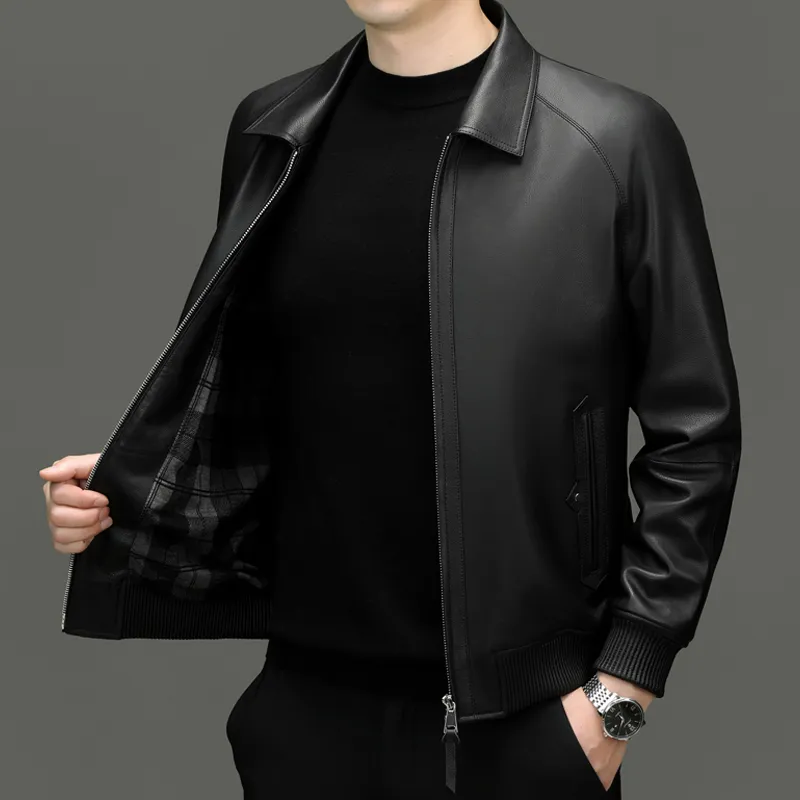 PIERRE CARDIN Leather Jacket Men's-3