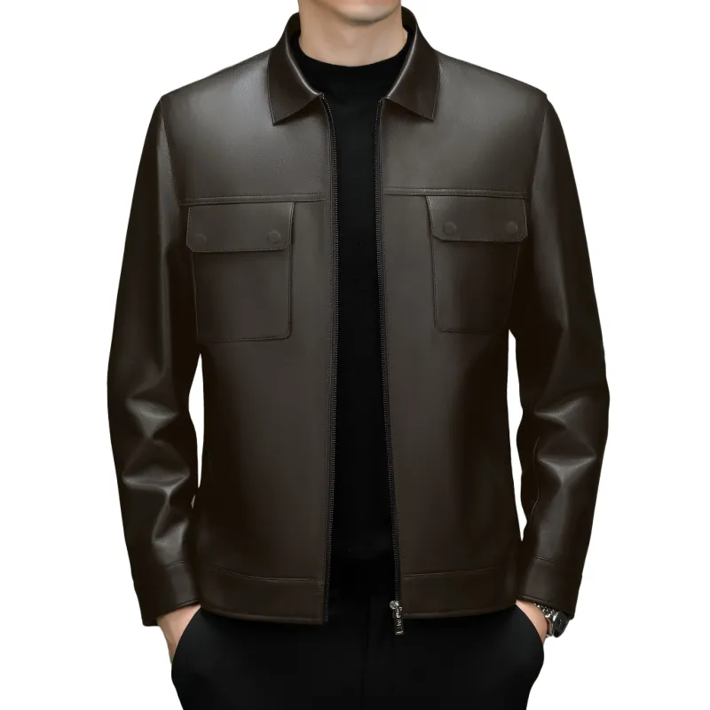 PIERRE CARDIN Leather Jacket Men's-6