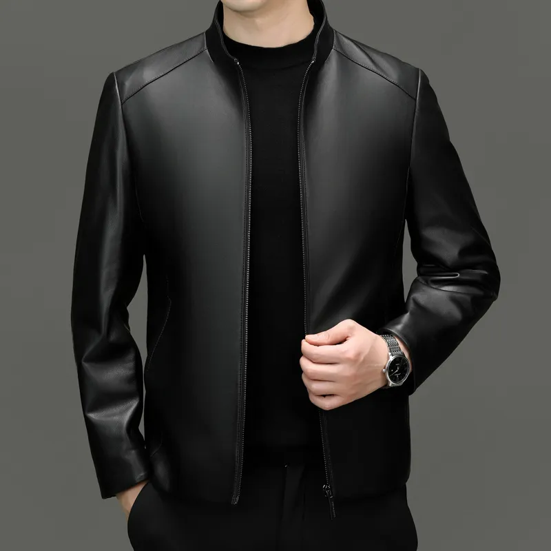 PIERRE CARDIN Leather Jacket Men's-4