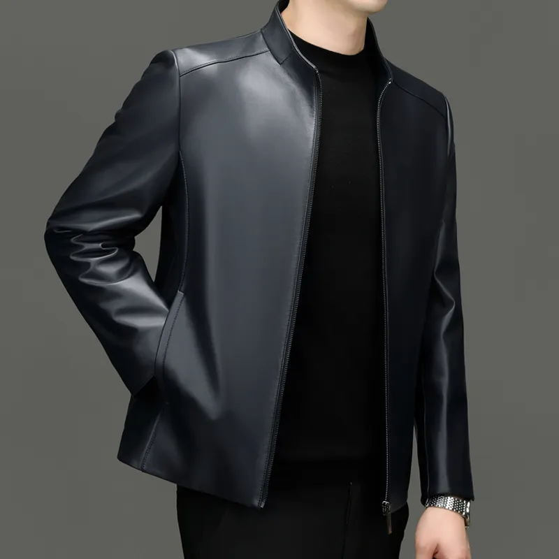 PIERRE CARDIN Leather Jacket Men's-15