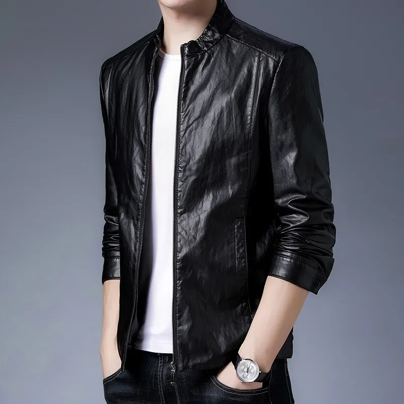 PIERRE CARDIN Leather Jacket Men's-4