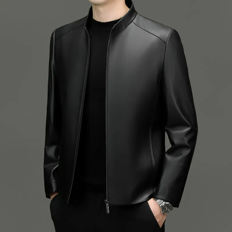 PIERRE CARDIN Leather Jacket Men's-5