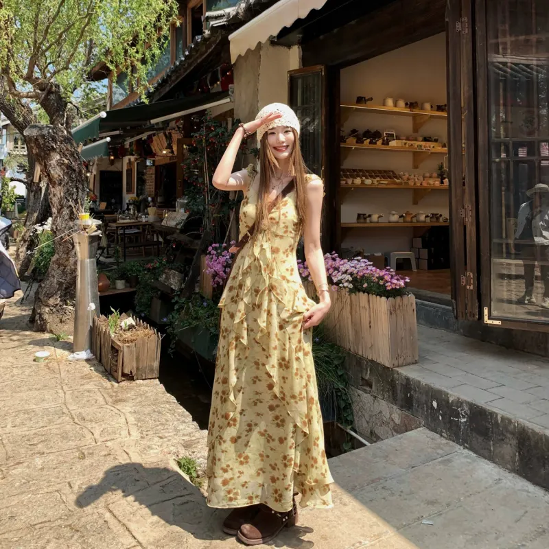 ONE PASS STUDIO Sleeveless Dress Women's California Sunshine-2