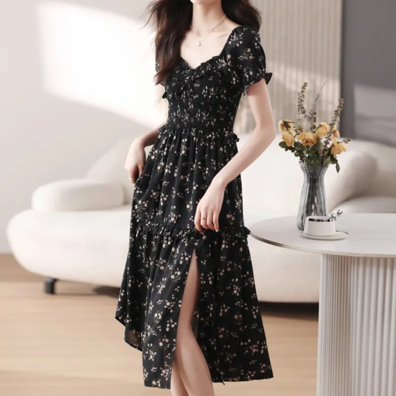 ONE PASS STUDIO Short Sleeved Dress Women's Black-2