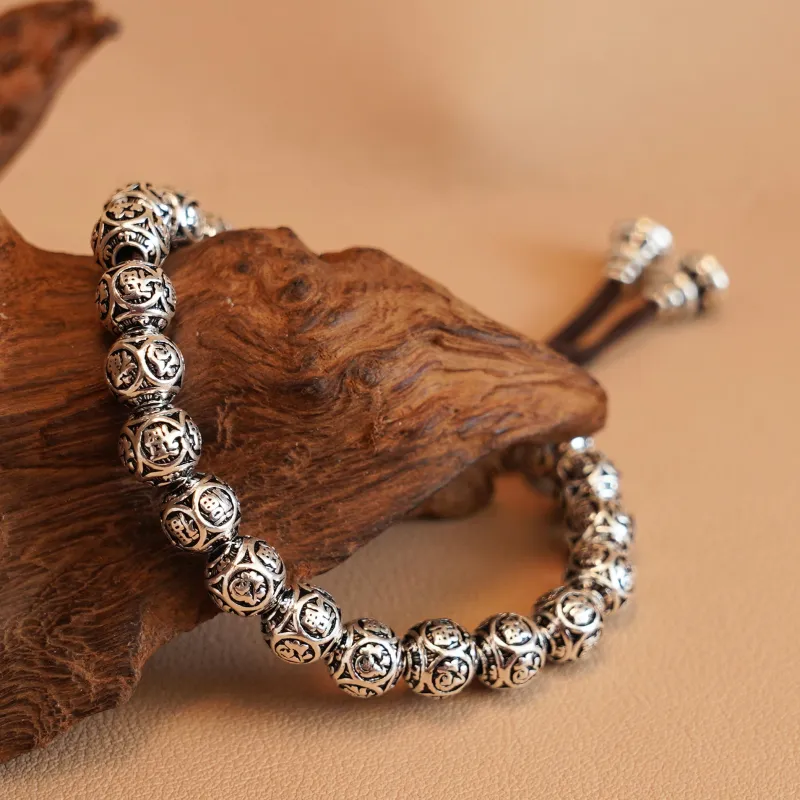 Original Summer S999 Fine Silver Sterling Silver Beaded Bracelet Unisex-2