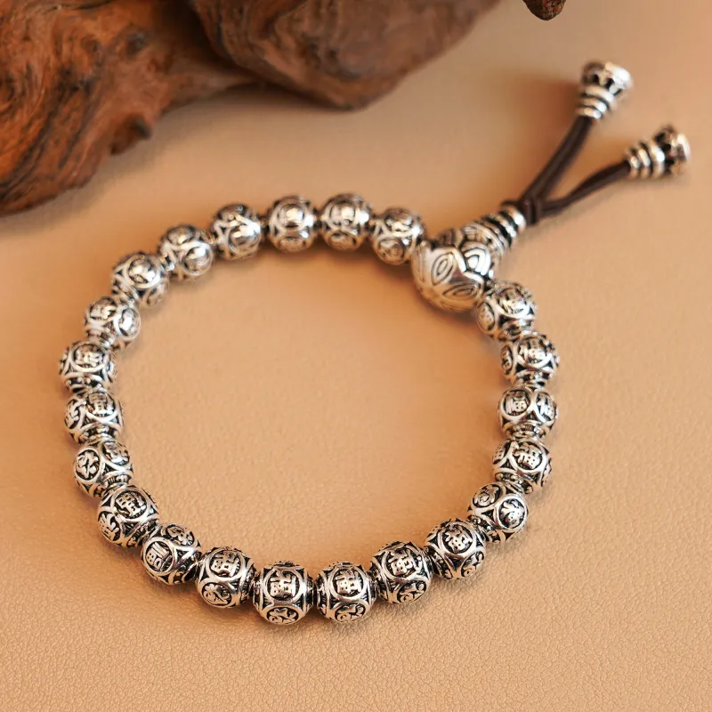 Original Summer S999 Fine Silver Sterling Silver Beaded Bracelet Unisex-3
