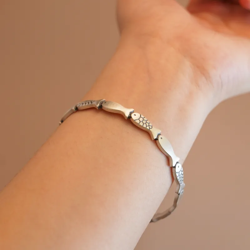 Original Summer 999 Fine Silver Bangles Women's-5
