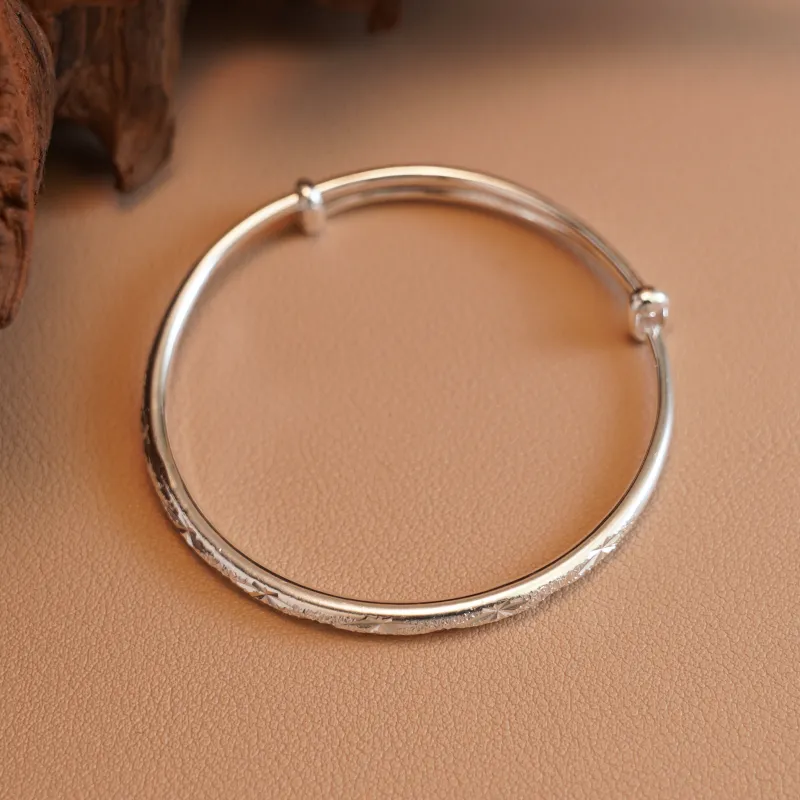 Original Summer 999 Fine Silver Bangles Women's-1