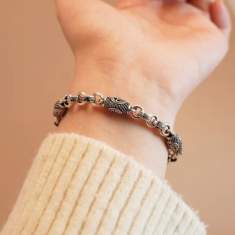 Original Summer S999 Fine Silver Bracelets Unisex-5