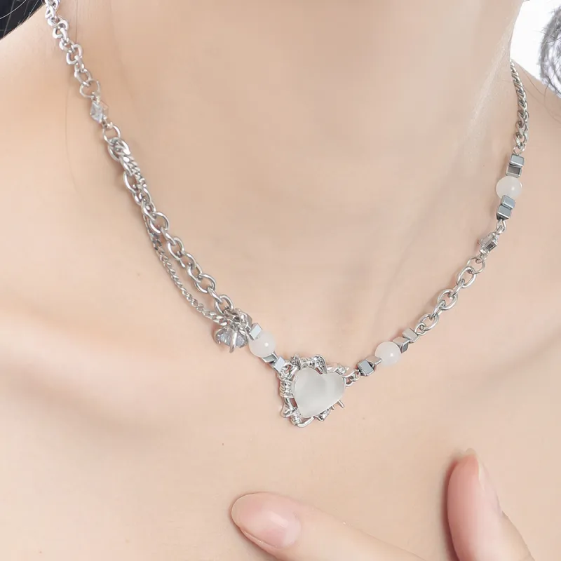 JONNY MOORE Titanium Steel Necklaces Women's-3