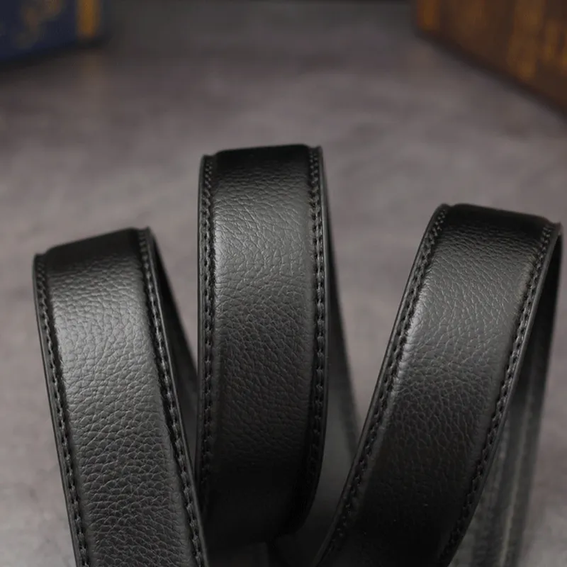 JONNY MOORE Alloy Leather Belts Men's Width 3.5CM-5