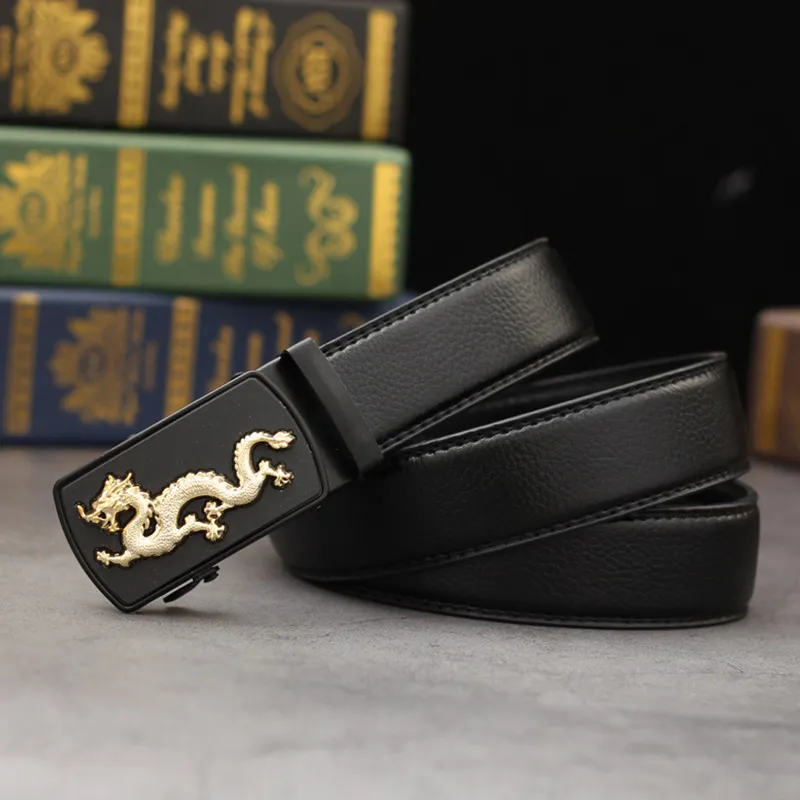 JONNY MOORE Alloy Leather Belts Men's Width 3.5CM-2