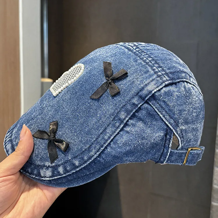 JONNY MOORE Denim Berets Unisex-5
