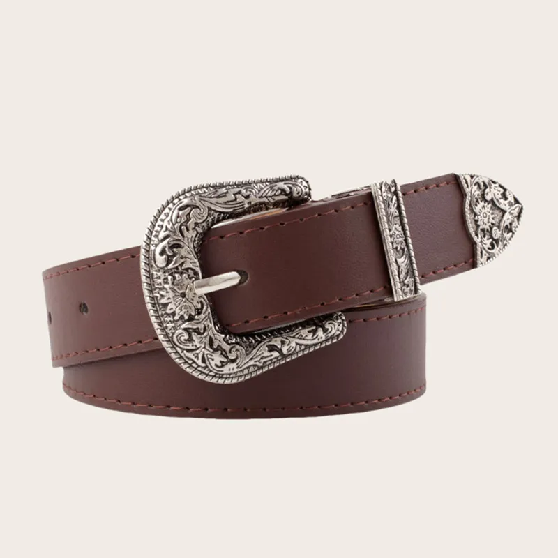 JONNY MOORE Alloy Leather Belts Women's 2.8cm-9