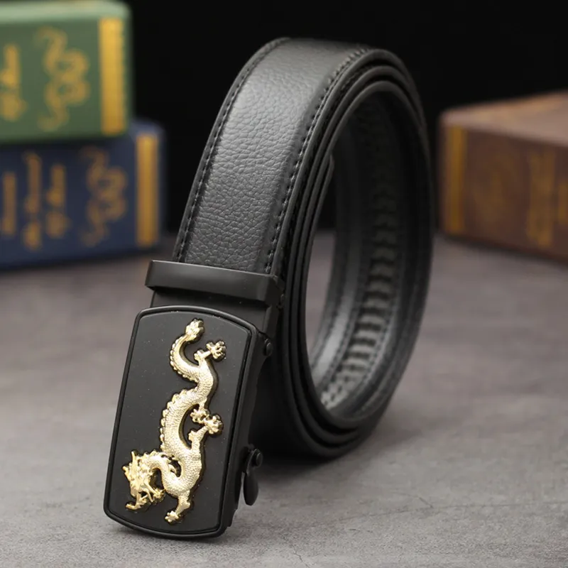 JONNY MOORE Alloy Leather Belts Men's Width 3.5CM-4