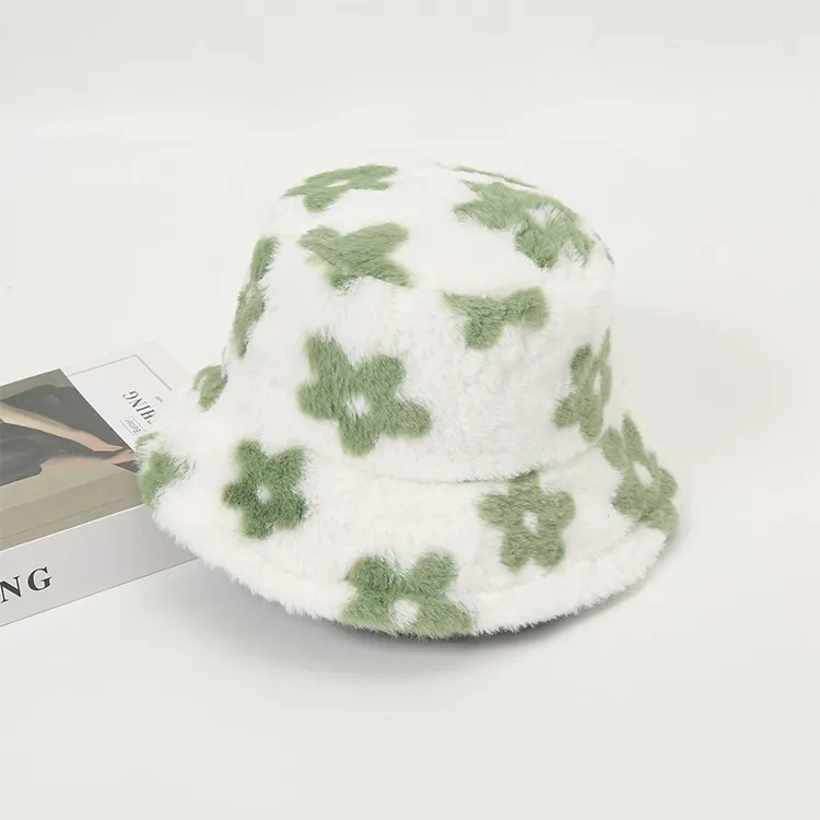 JONNY MOORE Faux Rabbit Fur Bucket Hats Unisex-3