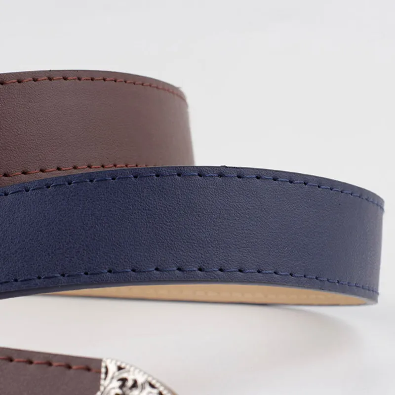 JONNY MOORE Alloy Leather Belts Women's 2.8cm-13