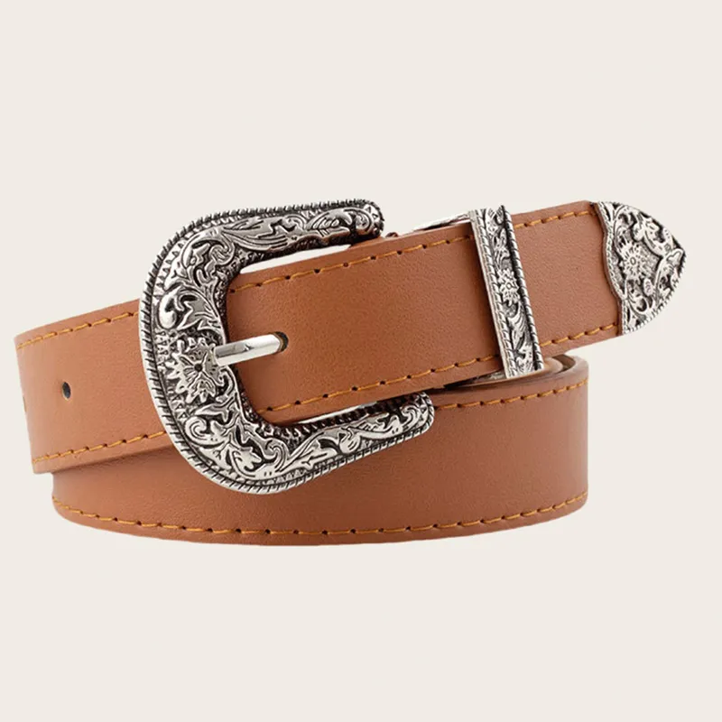 JONNY MOORE Alloy Leather Belts Women's 2.8cm-7