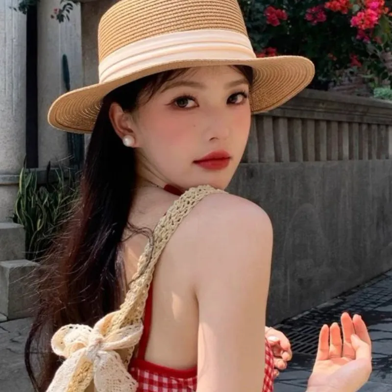 JONNY MOORE Straw Woven Sun Protection Hats Unisex-5