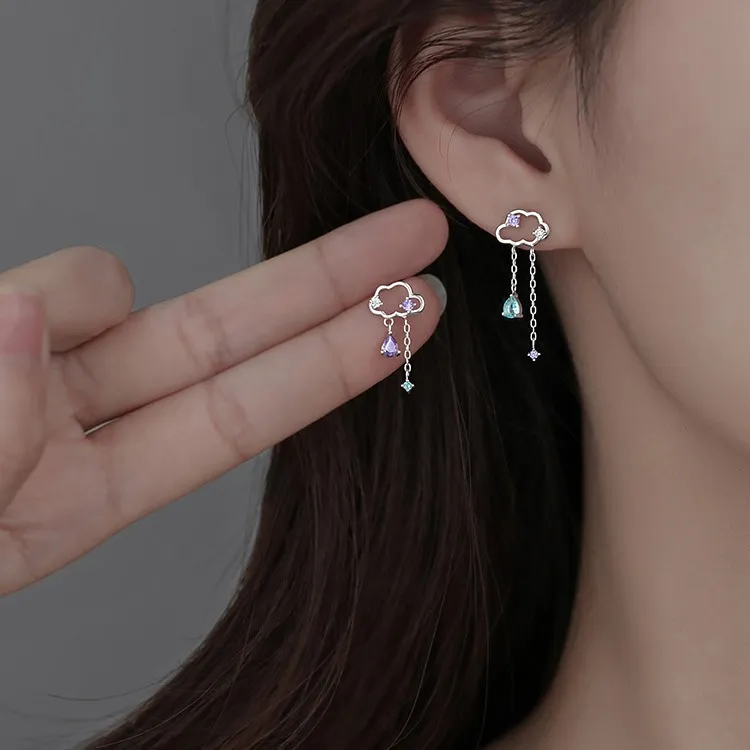 JONNY MOORE 925 Sterling Silver/Zircon/Alloy Earrings Women's-1