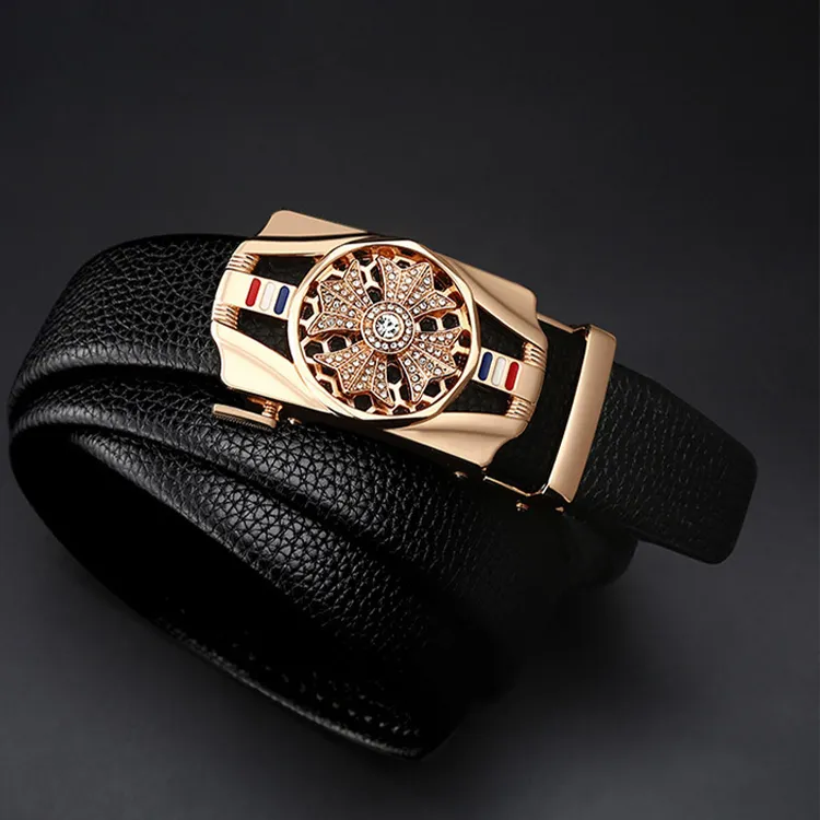 JONNY MOORE Alloy Leather Belts Men's 3.5-2