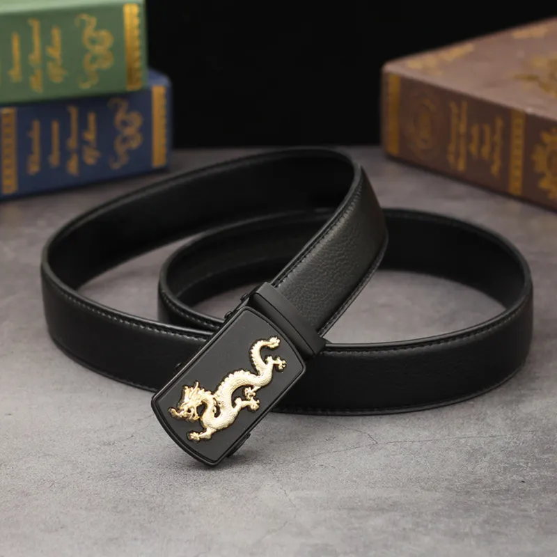 JONNY MOORE Alloy Leather Belts Men's Width 3.5CM-1