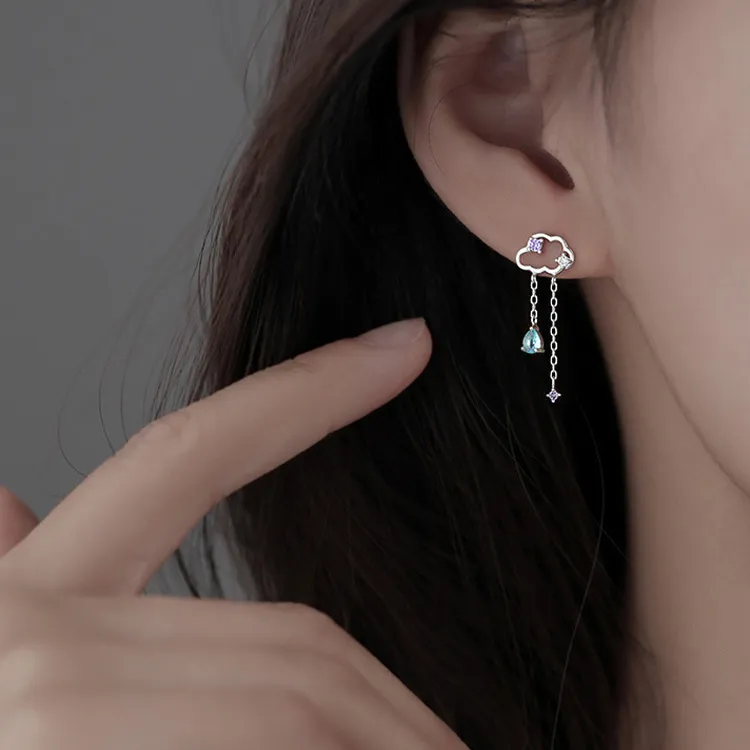 JONNY MOORE 925 Sterling Silver/Zircon/Alloy Earrings Women's-2