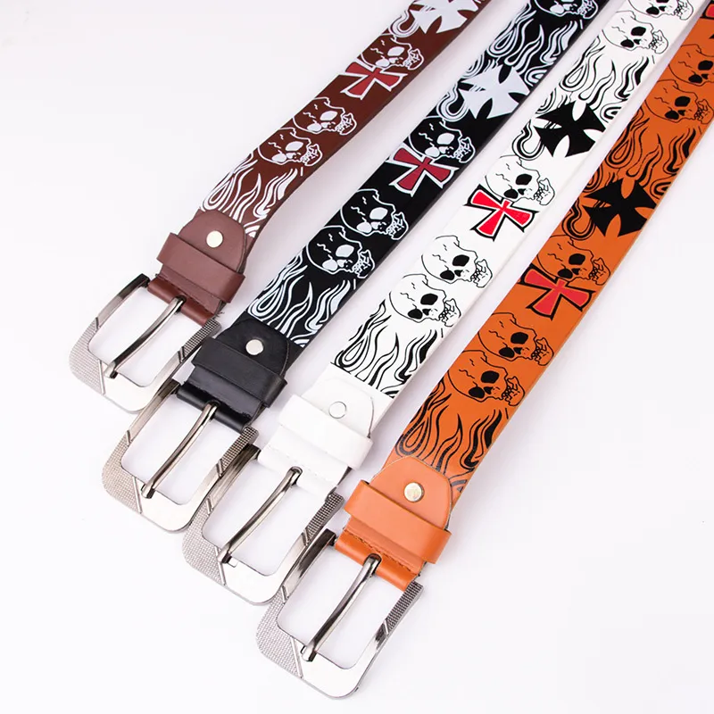 JONNY MOORE Alloy/PU Artificial Leather Belts Unisex 3.7cm-2