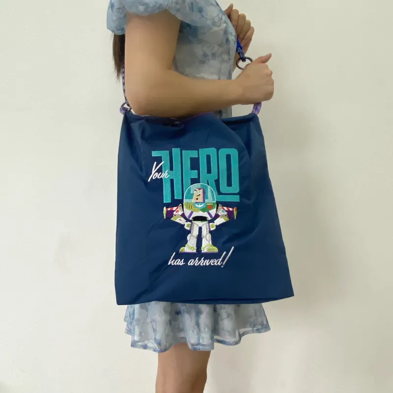 Disney Toy Story Series Nylon Versatile Lightweight Commute Storage Bag Shopping Bag Medium Size Unisex Dark Blue-11