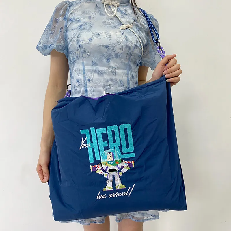 Disney Toy Story Series Nylon Versatile Lightweight Commute Storage Bag Shopping Bag Medium Size Unisex Dark Blue-15