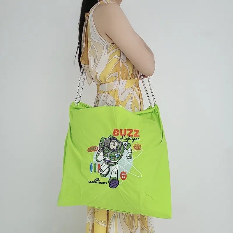 Disney Toy Story Series Water-Resistant Nylon Tote Bag Shoulder Bag Women's Neon Green-10