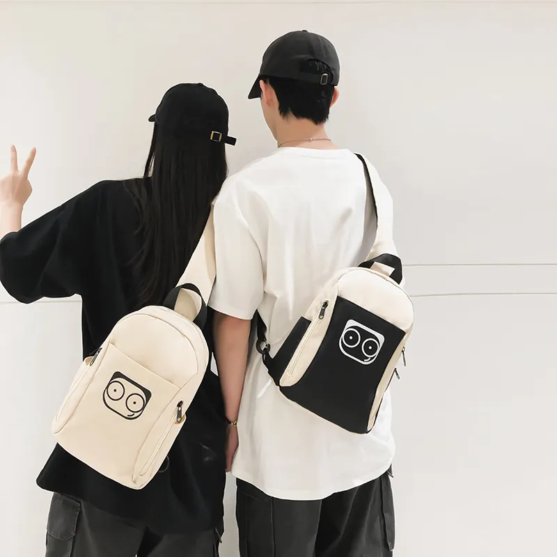 PULUWIRR Nylon Sling Bag Regular Unisex White/Black/Yellow/Green/Pink-8