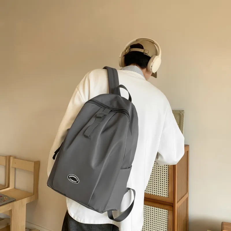 OURFUN Canvas Backpack Unisex White/Ecru/Gray/Black-6