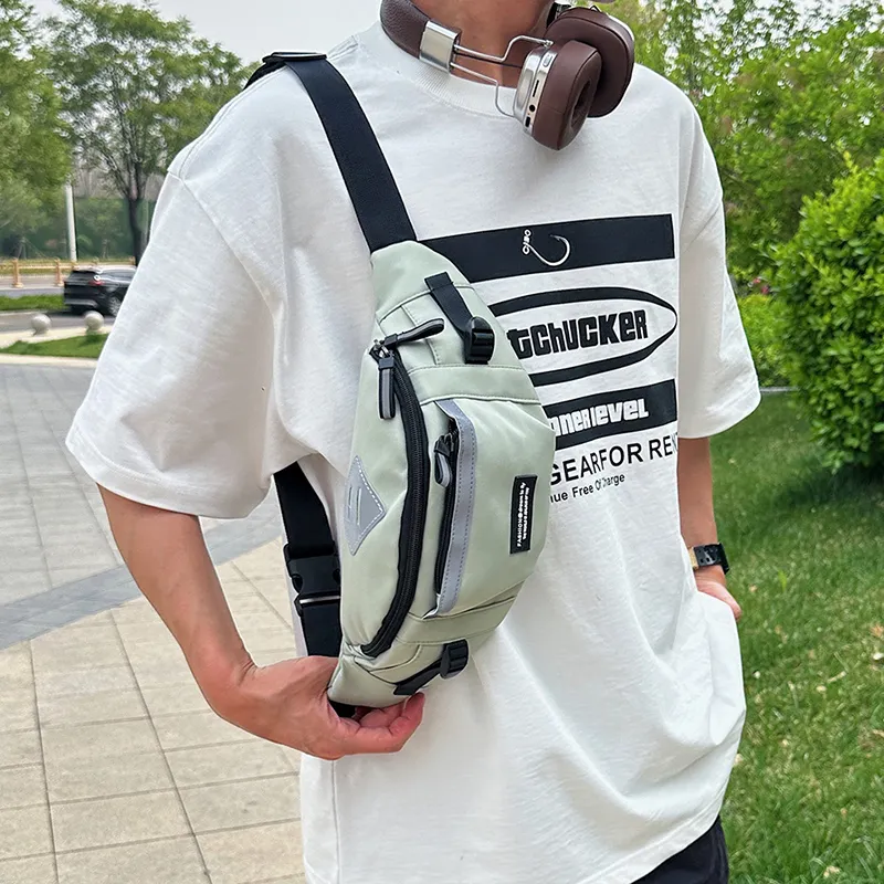 OURFUN Oxford Sling Bag Regular Unisex White/Gray/Black/Green-16