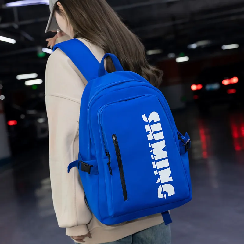 OURFUN Nylon Backpack Regular Women's Ecru/Dark Gray/Black/Green/Blue-7