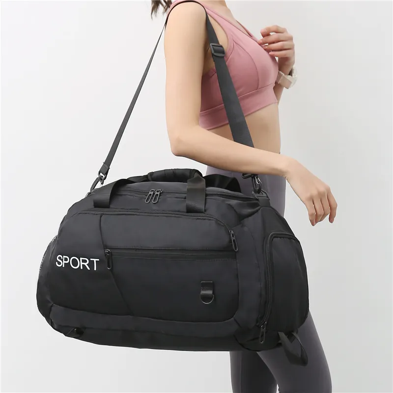 OURFUN Oxford Gym Bag Unisex Dark Gray/Black/Pink/Light Green/Dark Blue-5