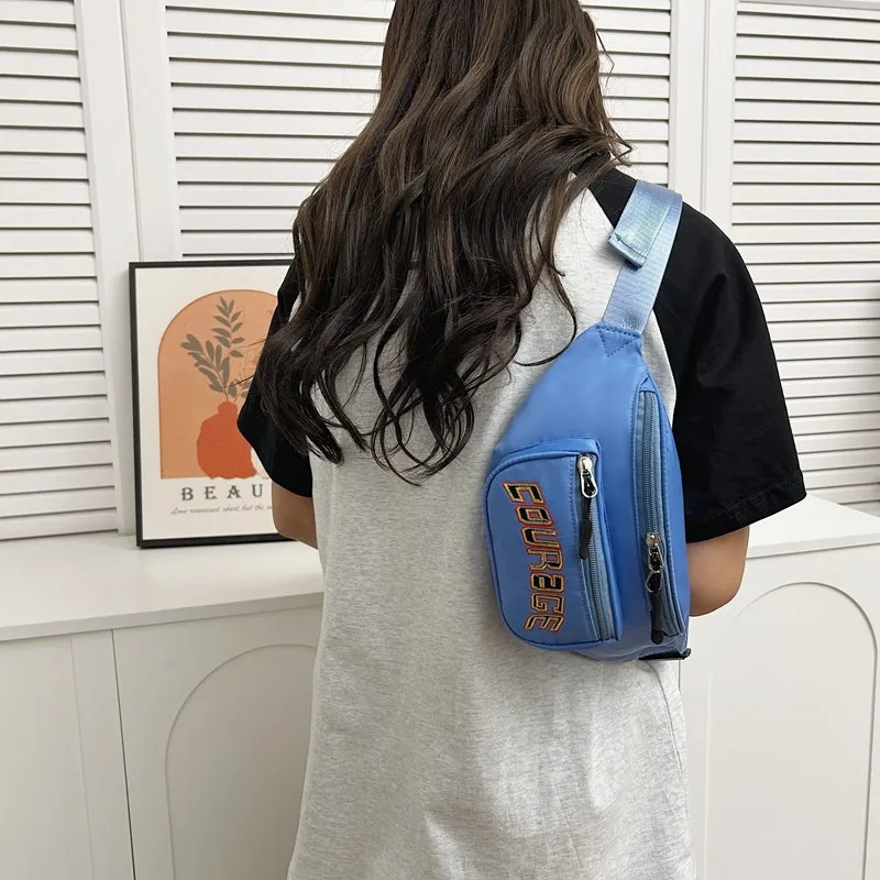 OURFUN Nylon Sling Bag Regular Unisex White/Black/Blue/Brown-8