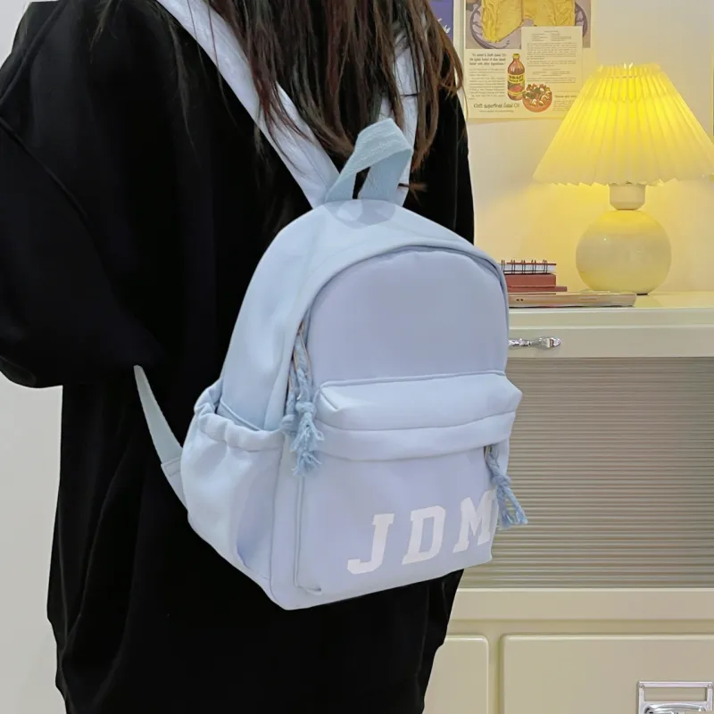 OURFUN Oxford Backpack Women's Ecru/Black/Pink/Sky Blue-11
