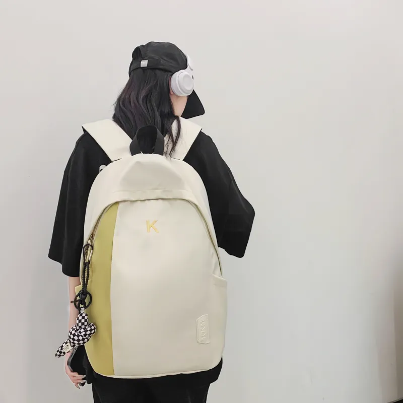 OURFUN Nylon Backpack White/Gray/Black/Orange/Green-2