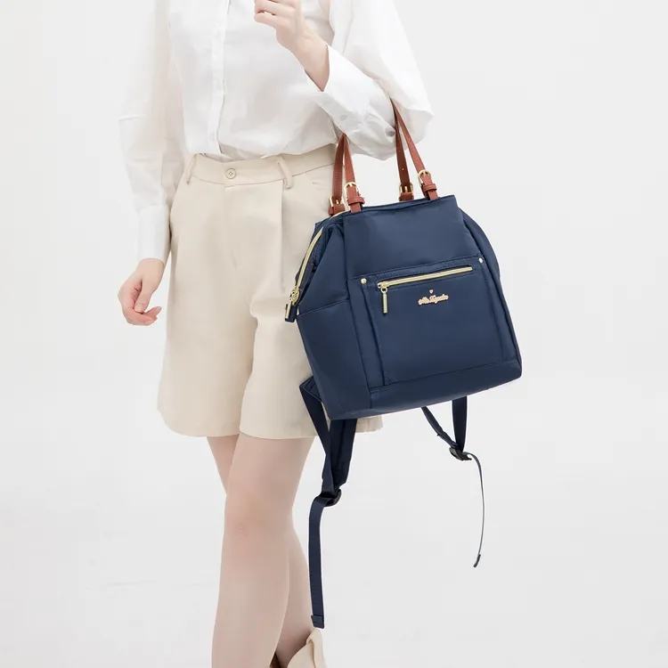 MISZAPATOS High quality Fabric Backpack Women's Yellow/Cyan/Ivory/Black/Blue-5