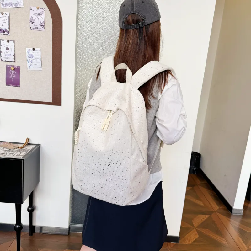 OURFUN Velour Backpack Women's White/Black/Red/Blue/Pink-2