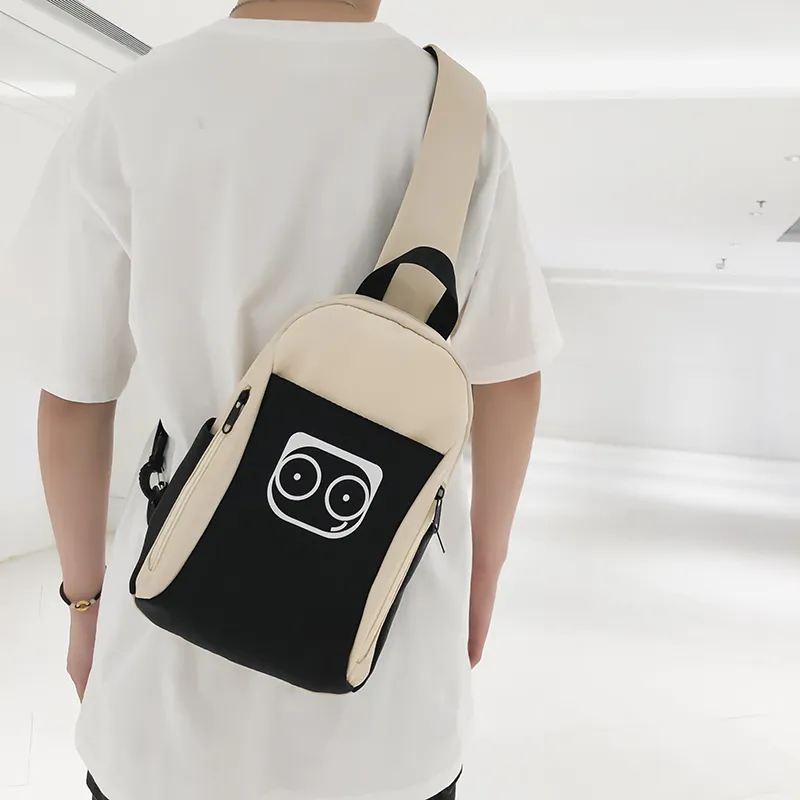 PULUWIRR Nylon Sling Bag Regular Unisex White/Black/Yellow/Green/Pink-6