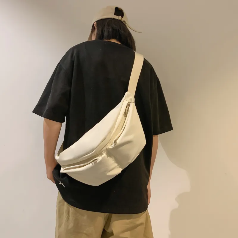 OURFUN Nylon Sling Bag Regular Unisex Gray/Black/White/Orange-8