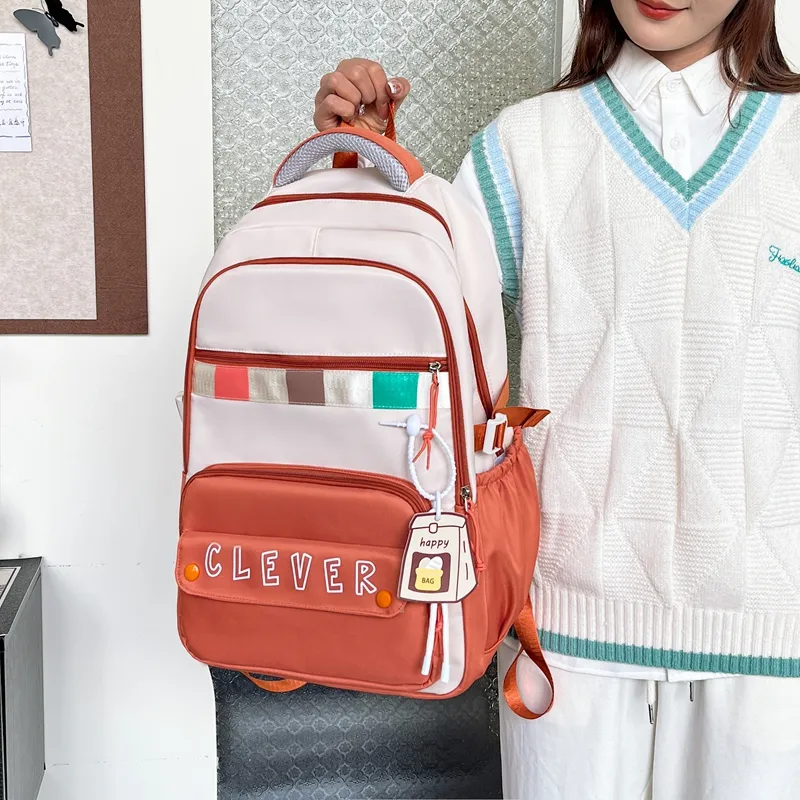 OURFUN Nylon Fabric Backpack Regular Unisex-5