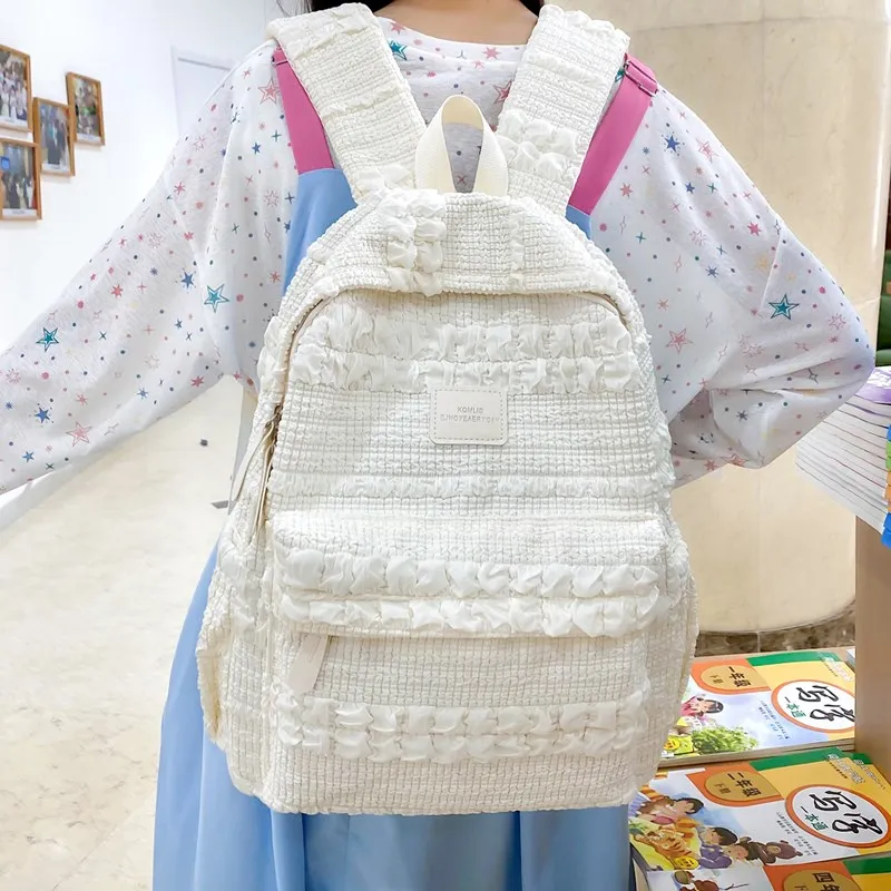 OURFUN Nylon Backpack Small Size Women's Multicolor-2