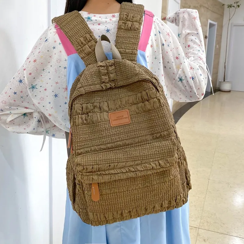 OURFUN Nylon Backpack Small Size Women's Multicolor-7